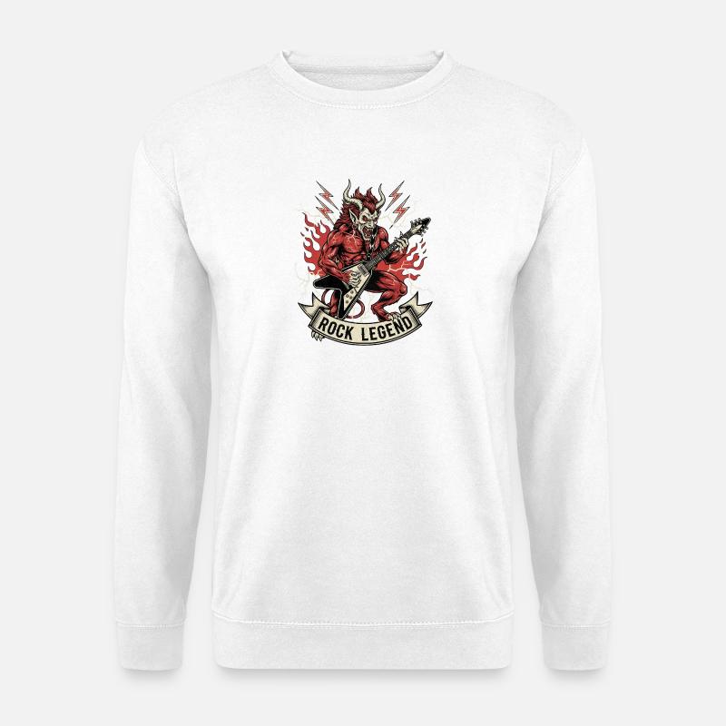 Mythischer Dämonenfels Illustration - Unisex Pullover - Weiß