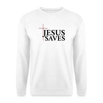Jésus sauve - Sweat-shirt Unisexe - blanc - Devant