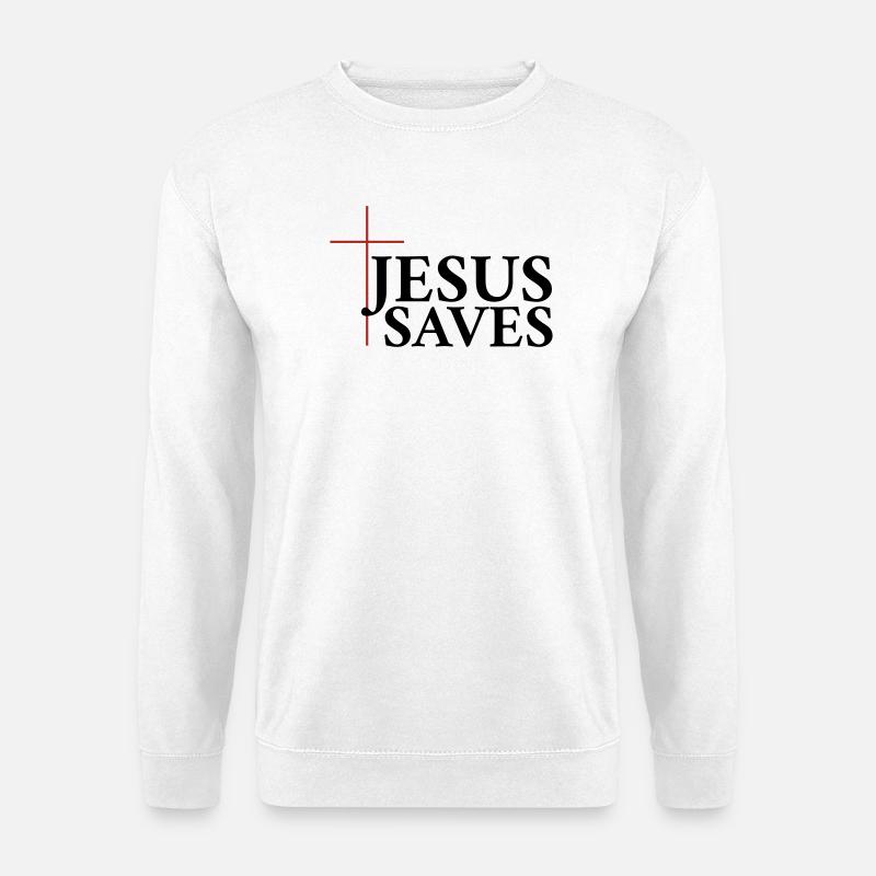 Jesus Rettet - Unisex Pullover - Weiß
