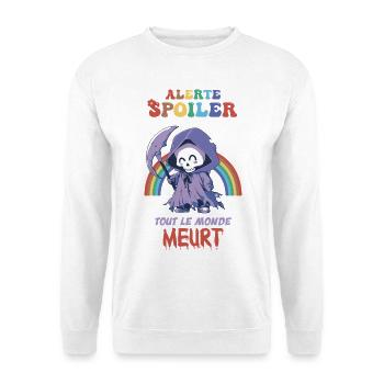 Spoiler-Alarm, alle sterben Humor Kino - Unisex Pullover - Weiß - Vorne