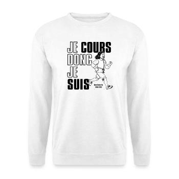 Je cours donc je suis  - Sweat-shirt Unisexe - blanc - Devant