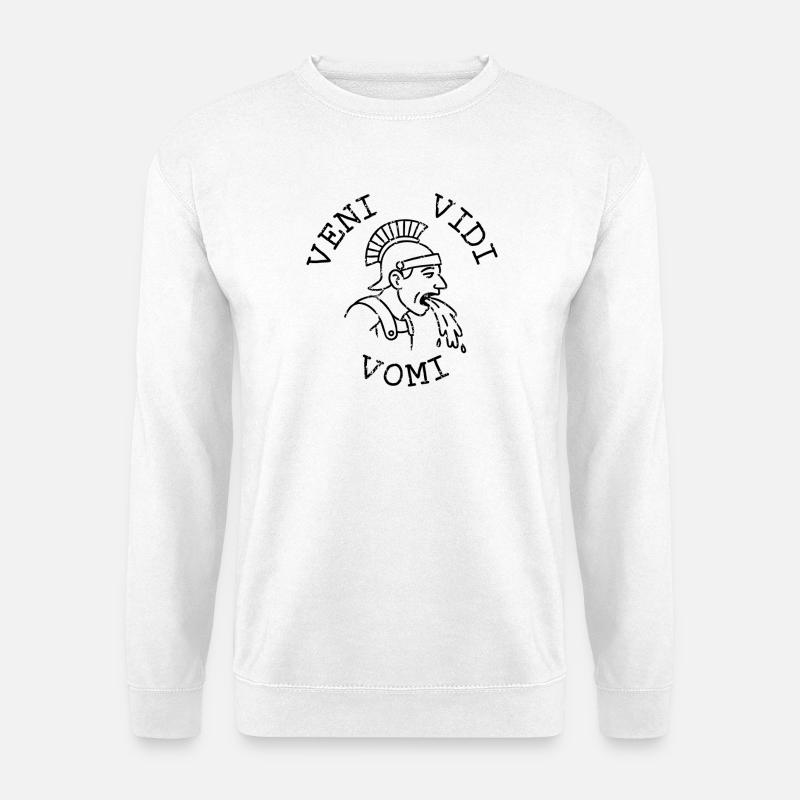 Veni vidi Erbrochenes - Unisex Pullover - Weiß