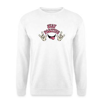 Playful Positive Vibes Typography Design - Unisex Sweatshirt - white - Front