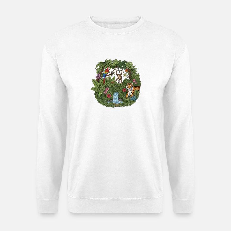 Tropischer Dschungelb underestimated Tiermix - Unisex Pullover - Weiß