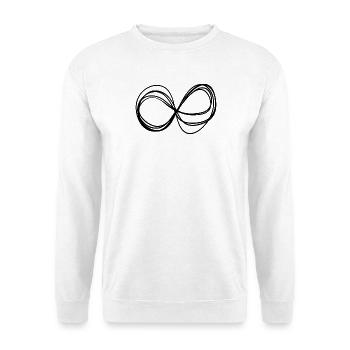 Abstrakt, unendlich, unendlich, immer anders - Unisex Pullover - Weiß - Vorne