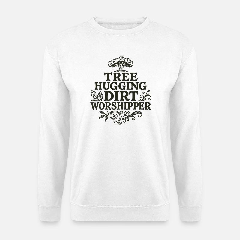 Baumumarmender Schmutzanbeter T-Shirt - Unisex Pullover - Weiß