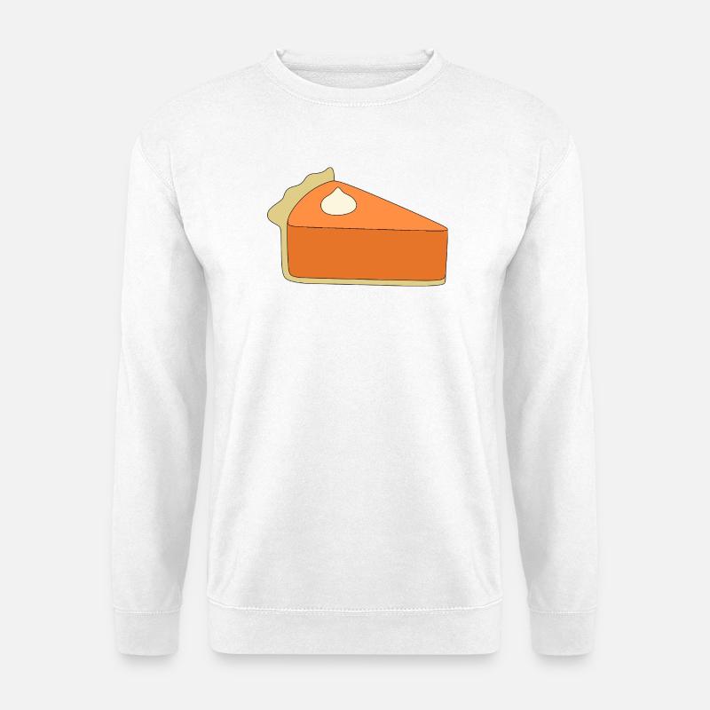 Kürbiskuchen Scheibe Illustration - Unisex Pullover - Weiß