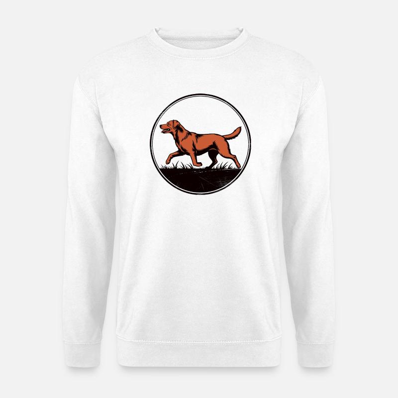 Fox Red Lab Silhouette – Circular Badge - Unisex Sweatshirt - white