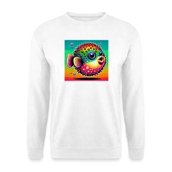 Kugelfisch - Unisex Pullover - Weiß - Vorne