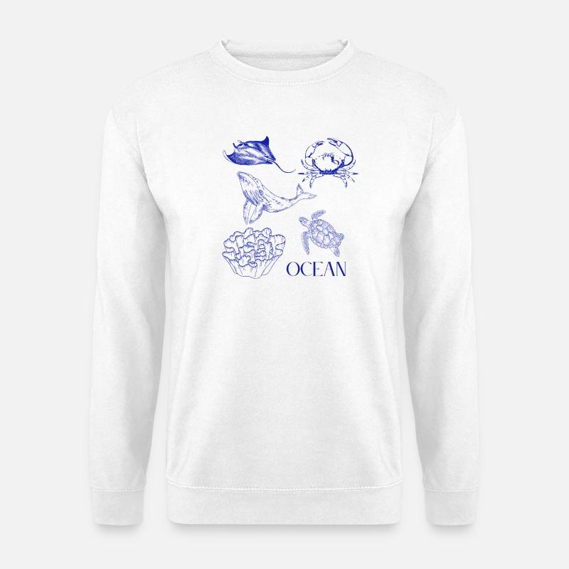OCEAN WAVE - Unisex Pullover - Weiß