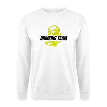 Drinking Team Bier - Unisex Pullover - Weiß - Vorne