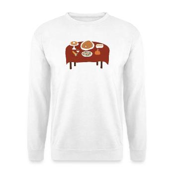 Illustration du festin de Thanksgiving - Sweat-shirt Unisexe - blanc - Devant