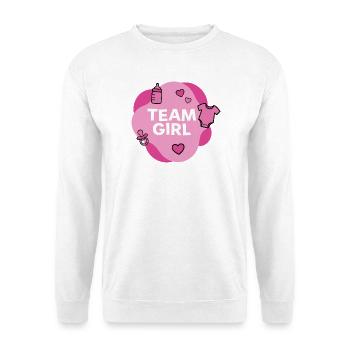 Team Girl Baby Shower Design - Unisex Pullover - Weiß - Vorne