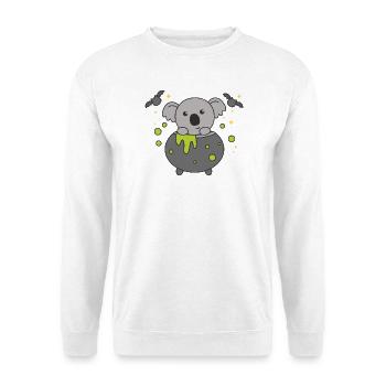 Koala Joyeux Halloween Chaudron de sorcière Chauve-souris - Sweat-shirt Unisexe - blanc - Devant