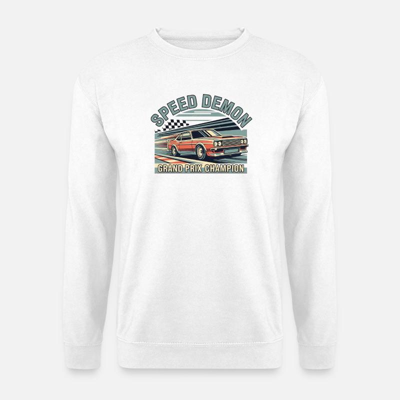 Rennwagen Speed Demón Design - Unisex Pullover - Weiß