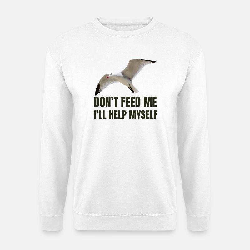 Seagull with Bold Statement - Unisex Sweatshirt - white