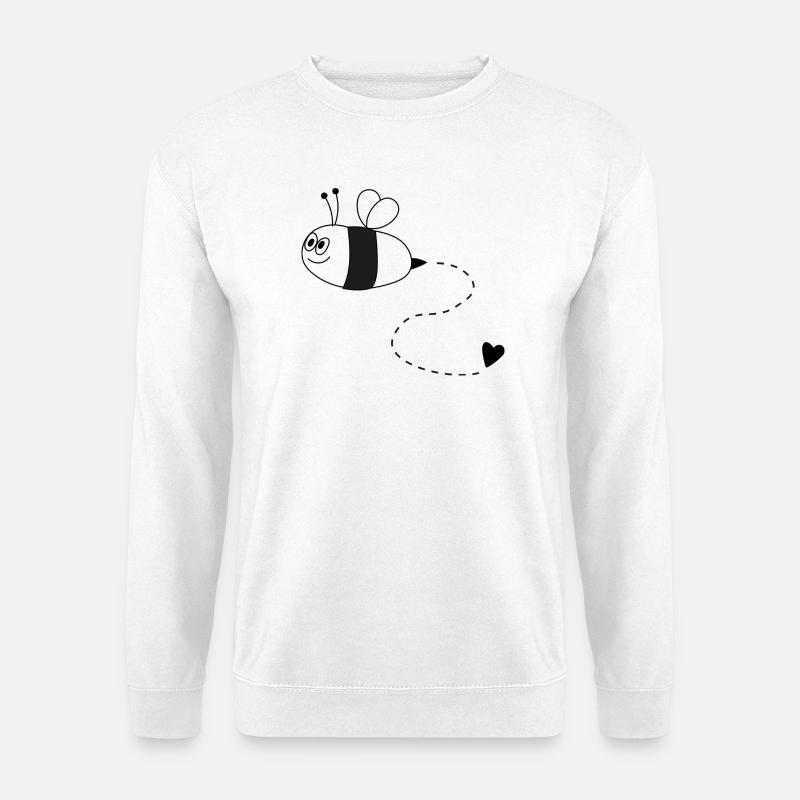 Biene mit Herz - Unisex Pullover - Weiß
