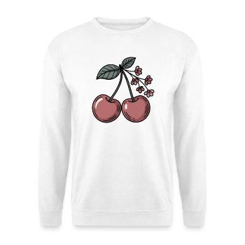 Fleurs de cerisier douces graphiques de cerisier - Sweat-shirt Unisexe - blanc - Devant