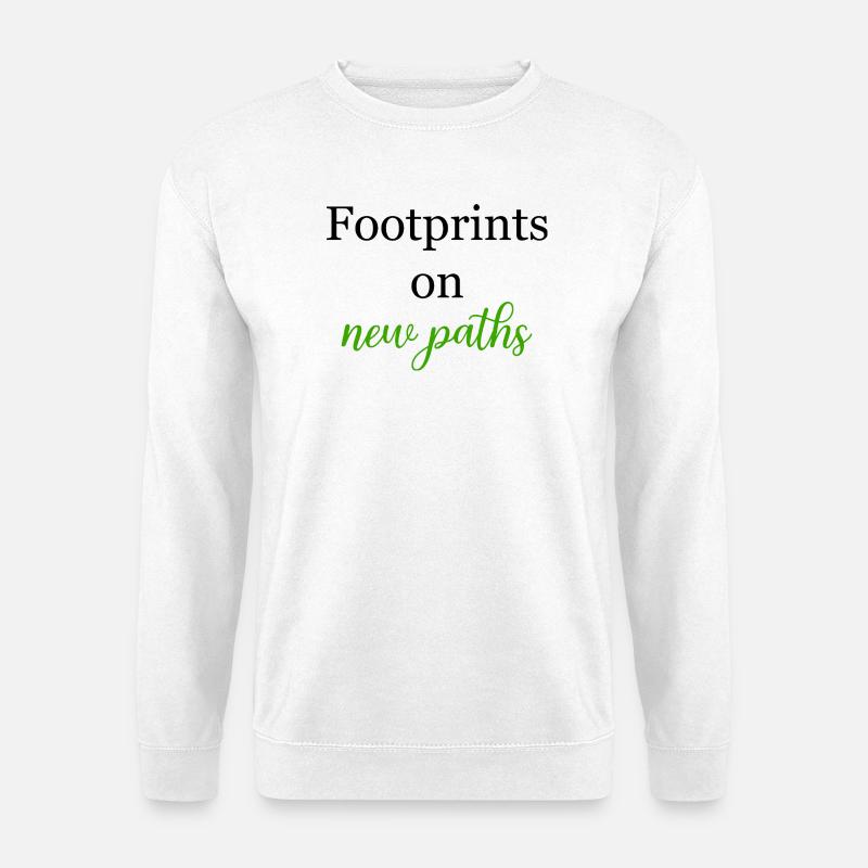 Footprints on New Paths Discovery Journey	 - Unisex Sweatshirt - white
