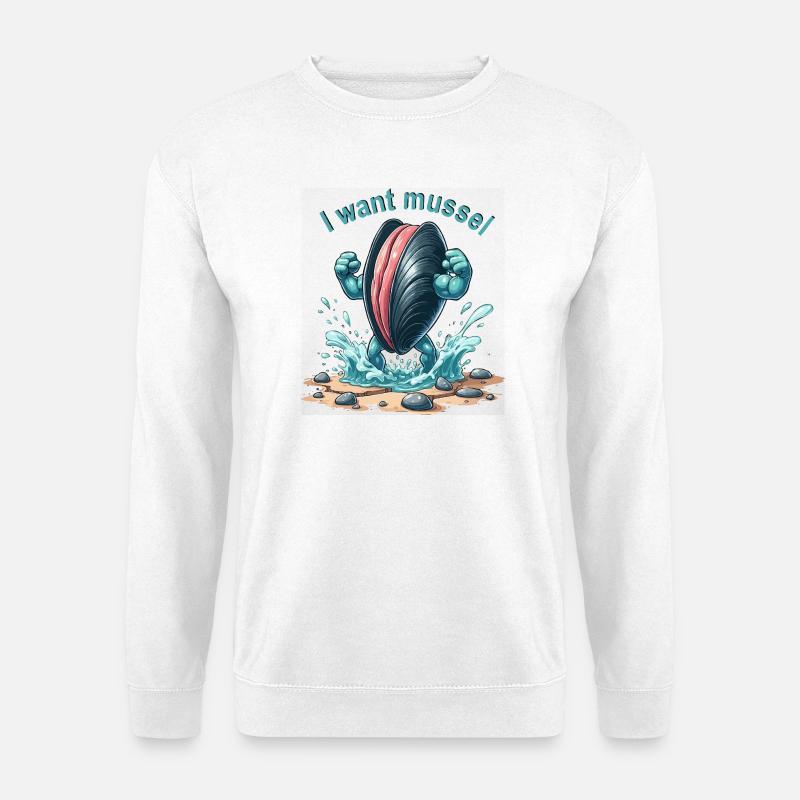 Ich möchte Muscheln - Unisex Pullover - Weiß