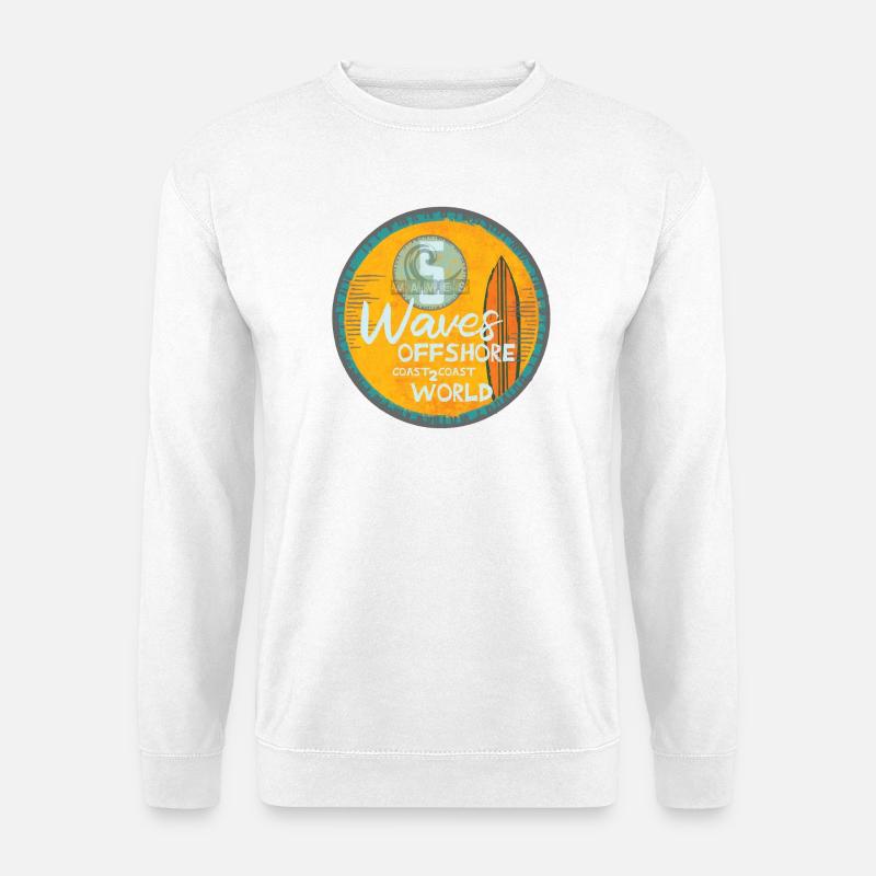 Surf Waves Offshore Design - Unisex Sweatshirt - white