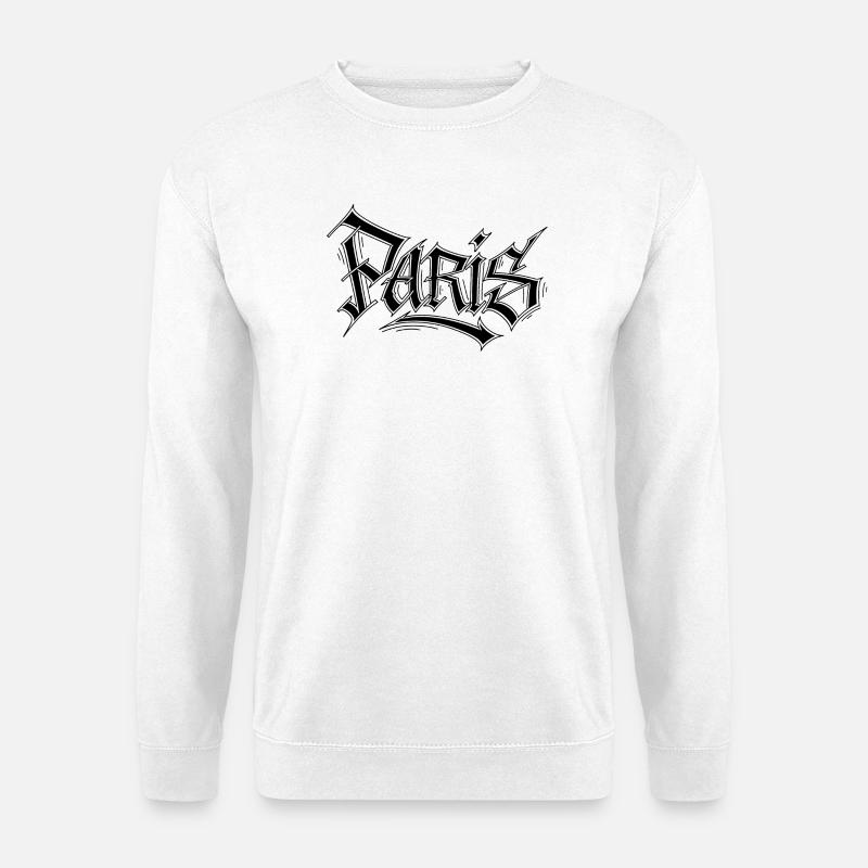 Graffiti-style lettering Paris - Unisex Sweatshirt - white