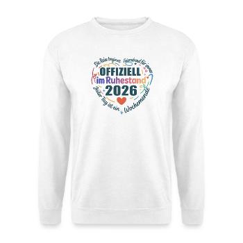 Officially retired 2026 heart design - Unisex Sweatshirt - white - Front