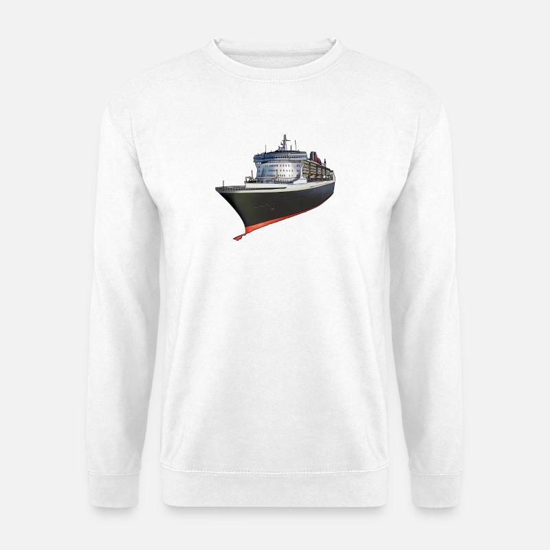 Klassisches Kreuzfahrtschiff Design - Unisex Pullover - Weiß