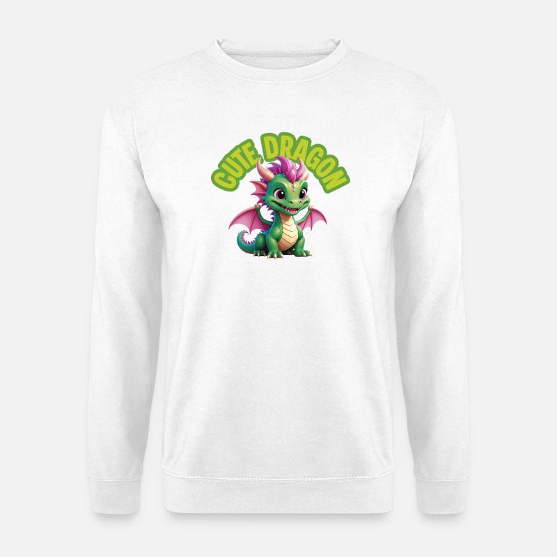 Niedlicher Drache - Unisex Pullover - Weiß