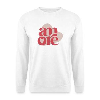 Lettrage rétro Amore – L'amour au look vintage - Sweat-shirt Unisexe - blanc - Devant