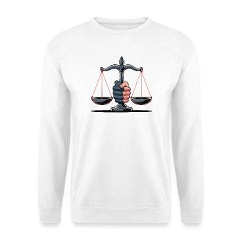 Gerechtigkeitswaage-Illustration - Unisex Pullover - Weiß - Vorne