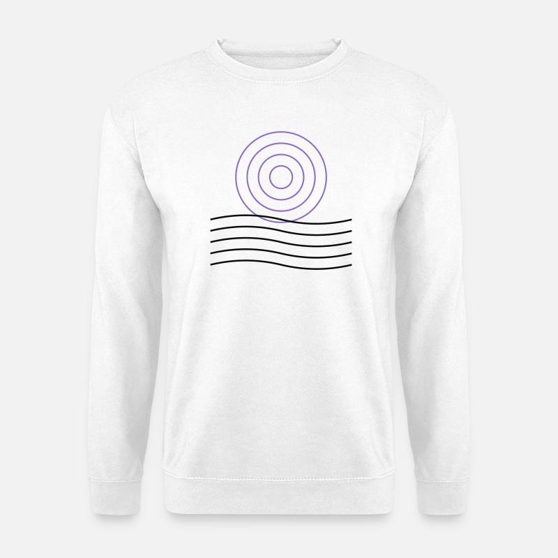 Abstraktes geometrisches Kreisdesign - Unisex Pullover - Weiß