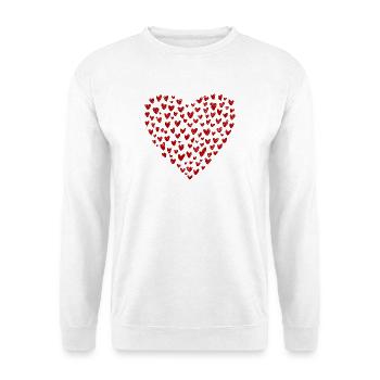 Collection Cœur : L’Amour en Rouge - Sweat-shirt Unisexe - blanc - Devant