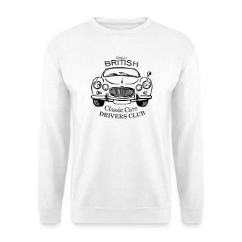 GB Classic Cars Driver Club - Unisex Pullover - Weiß - Vorne