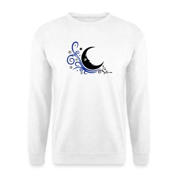 Mystischer Mond mit Sternen Nacht Symbol - Unisex Pullover - Weiß - Vorne