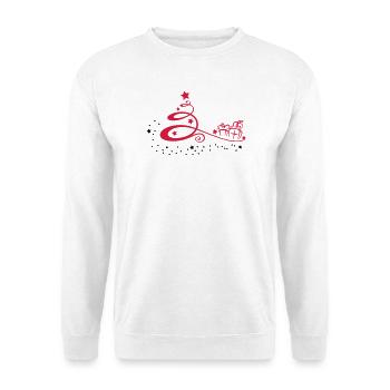 Christmas tree with stars and presents - Unisex Sweatshirt - white - Front