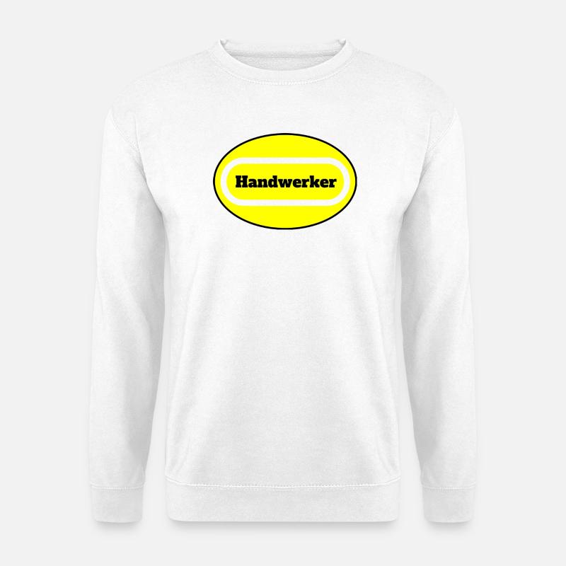 Handwerker Motiv mit Farbeffekt - Unisex Pullover - Weiß