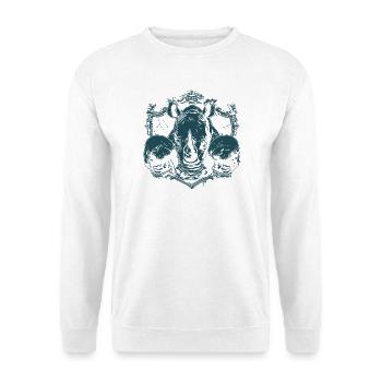 Rhino Boxer - Unisex Sweatshirt - white - Front