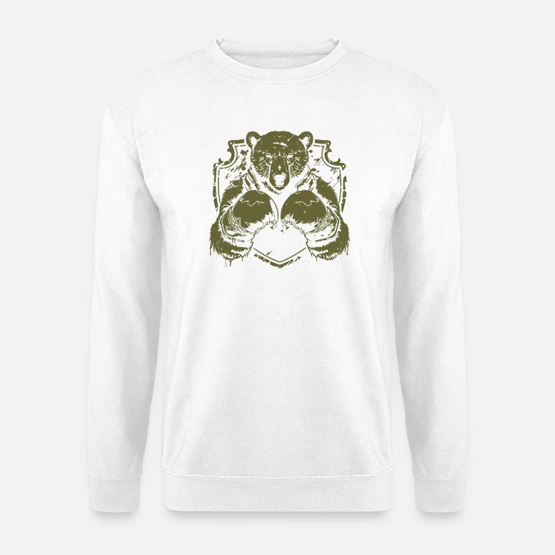 Bär Boxer - Unisex Pullover - Weiß