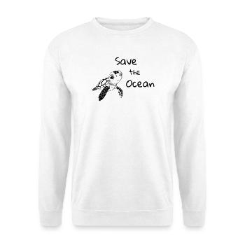 Schilkröte - Save the Ocean - Unisex Pullover - Weiß - Vorne