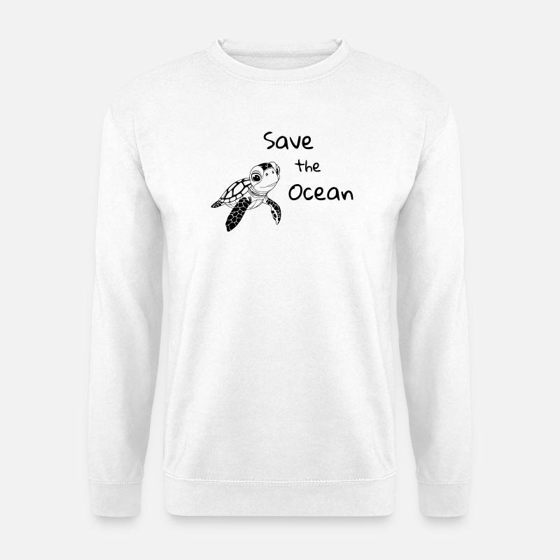 Schilkröte - Save the Ocean - Unisex Pullover - Weiß