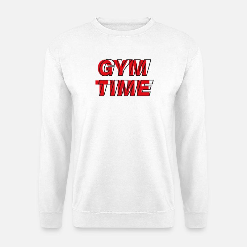 Zeit im Fitnessstudio - Unisex Pullover - Weiß
