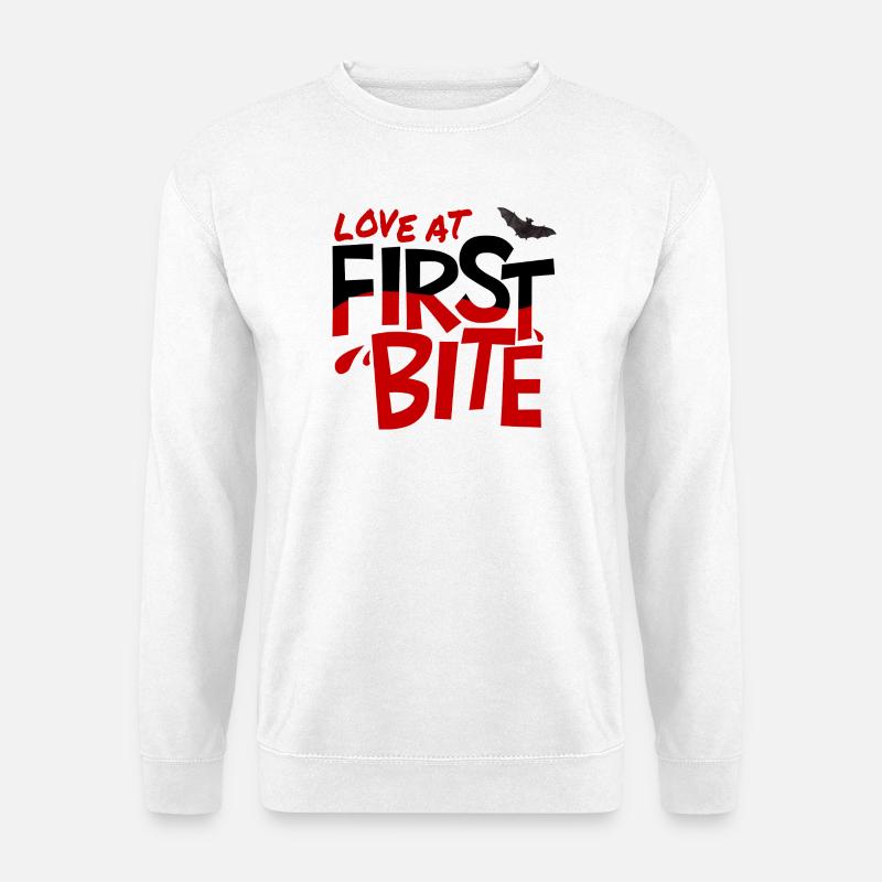 Love_at_first_bite - Unisex Sweatshirt - white