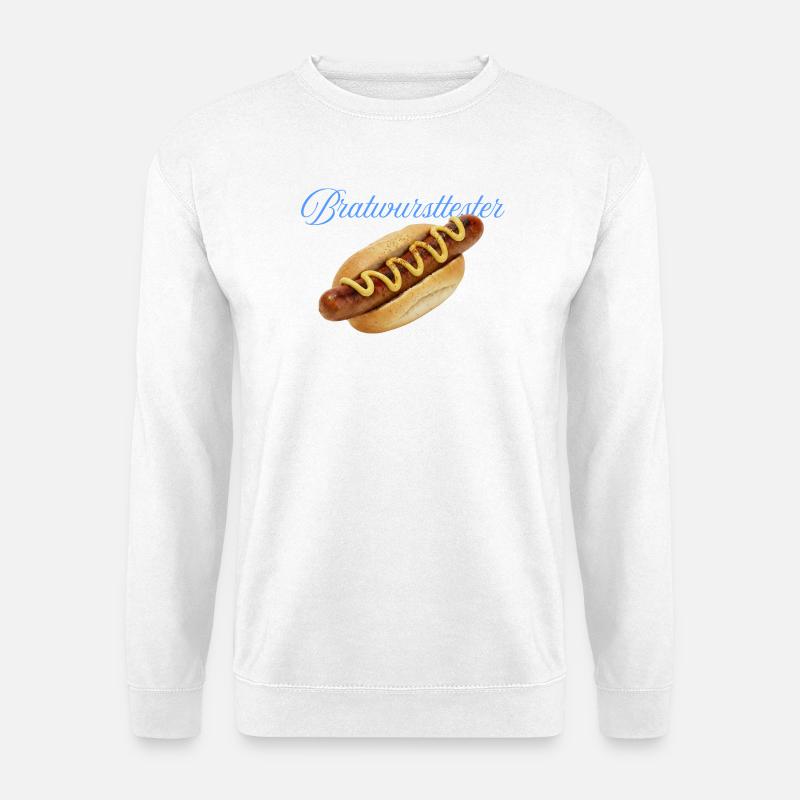 Deftiger Hotdog mit Senf - Unisex Pullover - Weiß