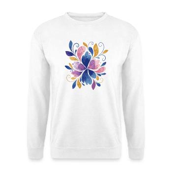 Motif floral élégant de papillons - Sweat-shirt Unisexe - blanc - Devant
