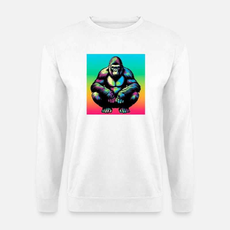 Gorilla - Unisex Pullover - Weiß