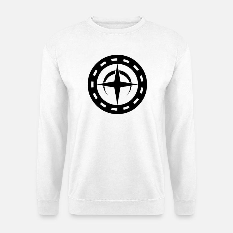 Celestial Compass Crop Circle Art - Unisex Sweatshirt - white
