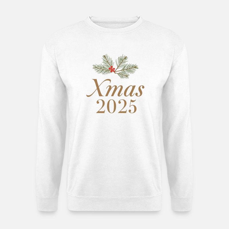 Golden XMAS 2025 – Mistelzweig Design - Unisex Pullover - Weiß