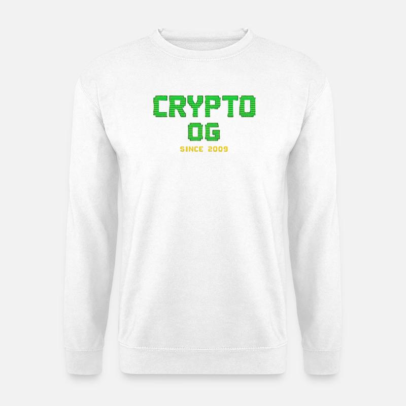 Krypto-Pioniere Retro-Logo - Unisex Pullover - Weiß