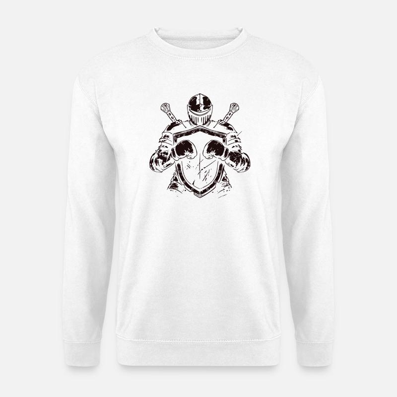 Chevalier avec bouclier et épée - Sweat-shirt Unisexe - blanc